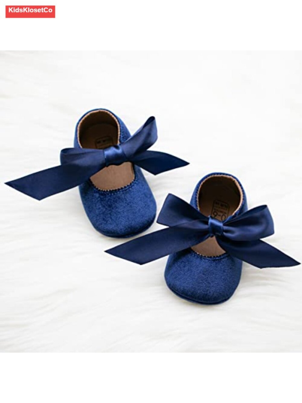 Baby Girl Mary Jane Flats Velvet Upper Non-Slip Ballet Slippers - Picture 4 of 6